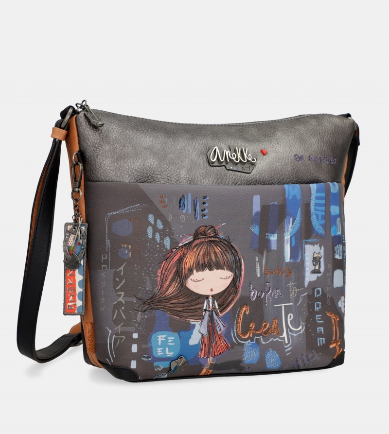 Geanta Crossbody Dama Anekke Contemporary Large Printed | 0791462-PT