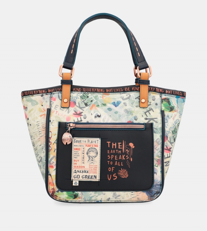 Geanta Tote Dama Anekke Nature Pachamama Printed | 7956023-UF