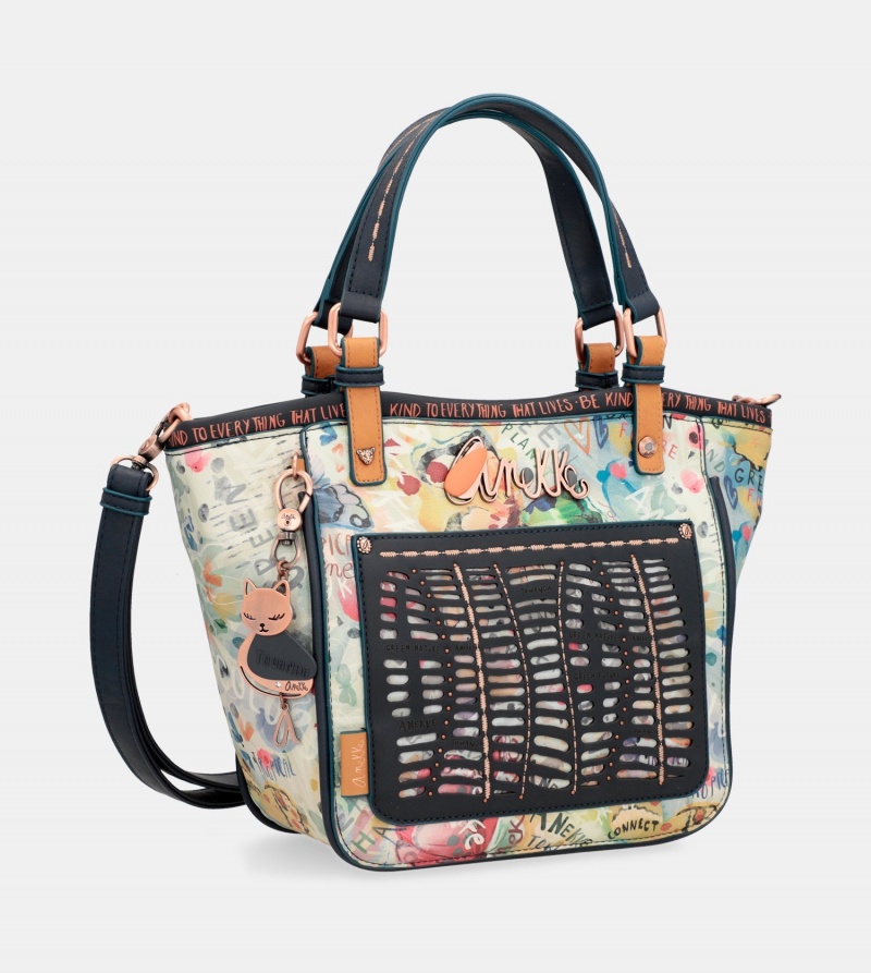 Geanta Tote Dama Anekke Nature Pachamama Printed | 7956023-UF